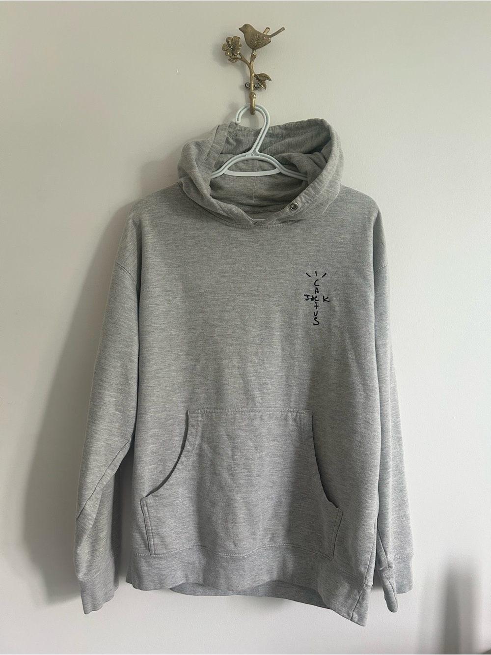 Travis Scott Cactus Jack Cactus Hoodie Mens Large Grey